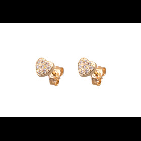 Sárga arany szívecskés fülbevaló – B-FE12F11